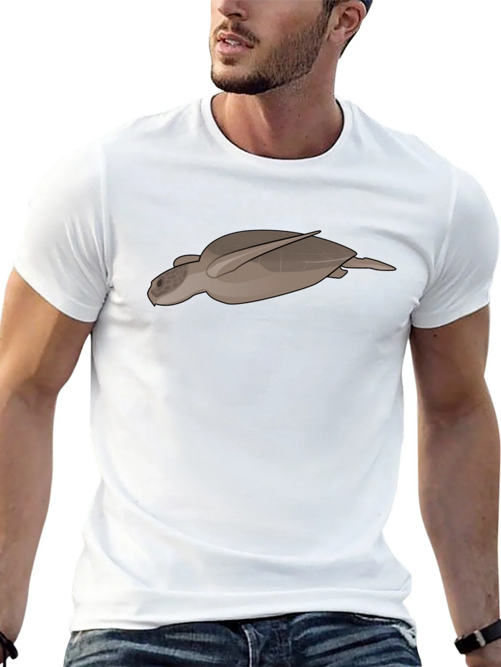 Sea Turtle Graphic Tee - Black Casual T-Shirt