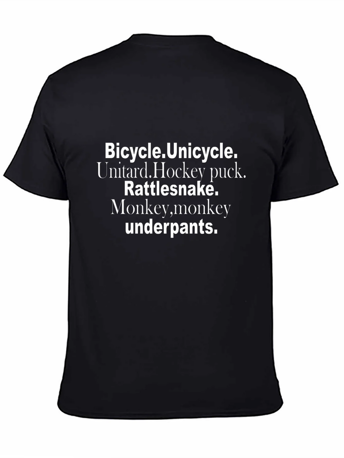 Bicycle Unicycle Underpants Novelty T-Shirt