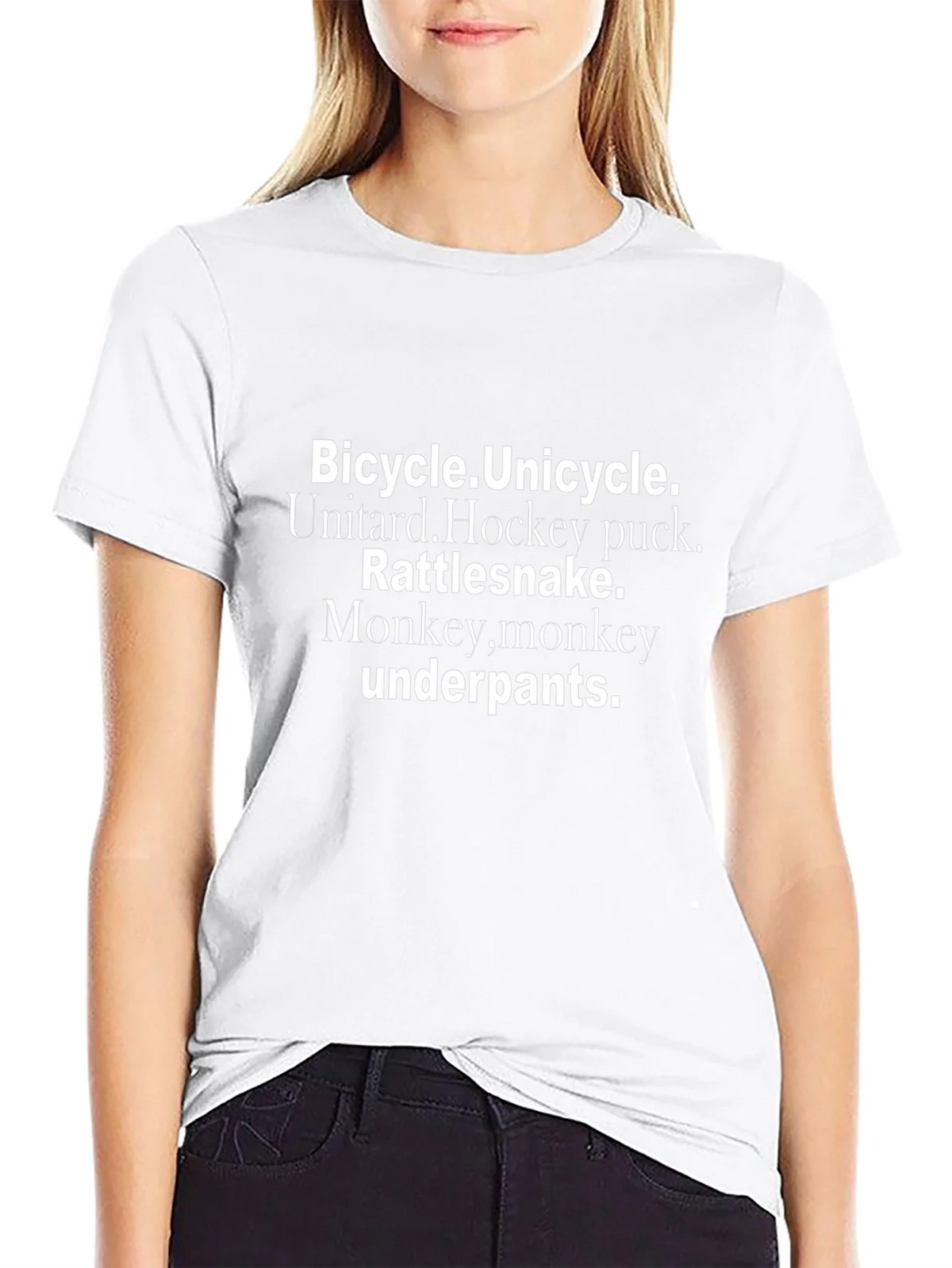 Bicycle Unicycle Underpants Novelty T-Shirt