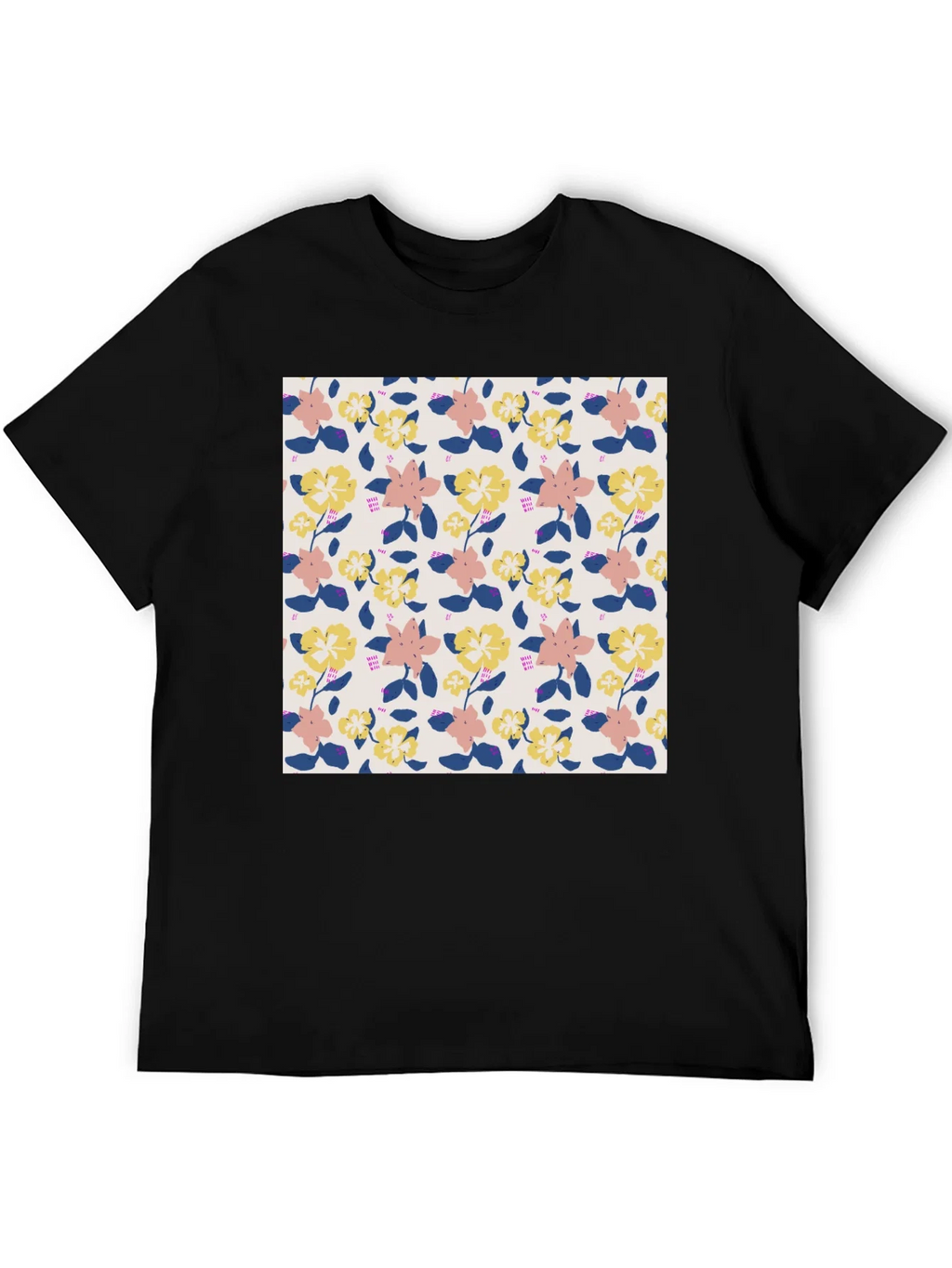 Floral Pattern Tee - Stylish Comfort