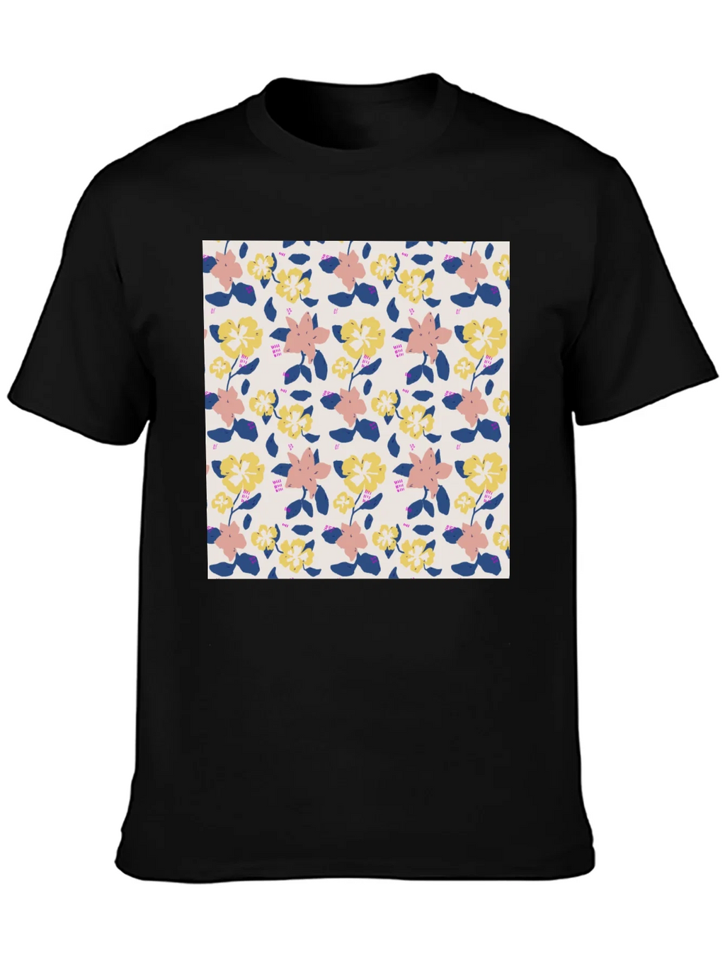 Floral Pattern Tee - Stylish Comfort