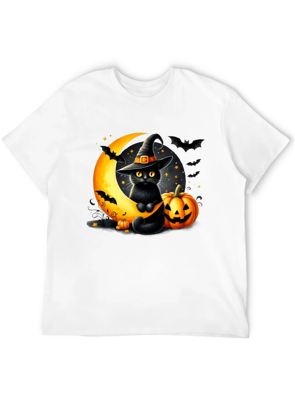 Halloween Cat Moon T-Shirt