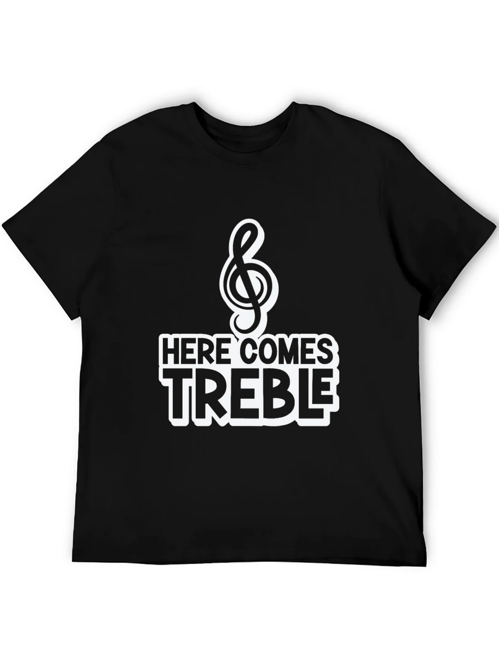 Here Comes Treble Black Graphic Tee