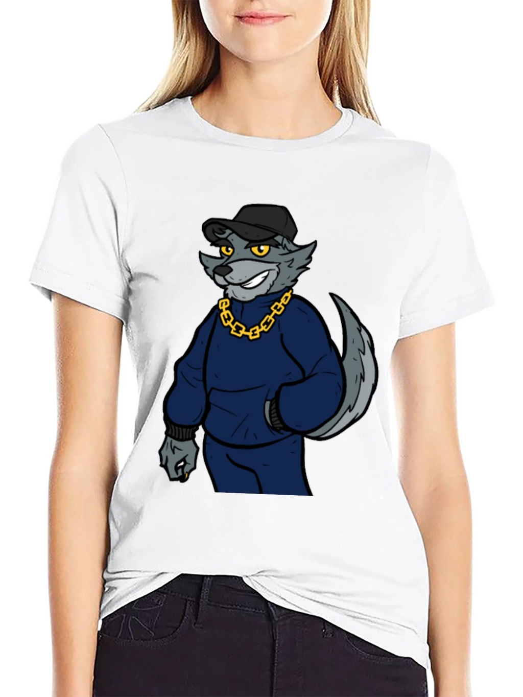 Cool Wolf Graphic Print Tee