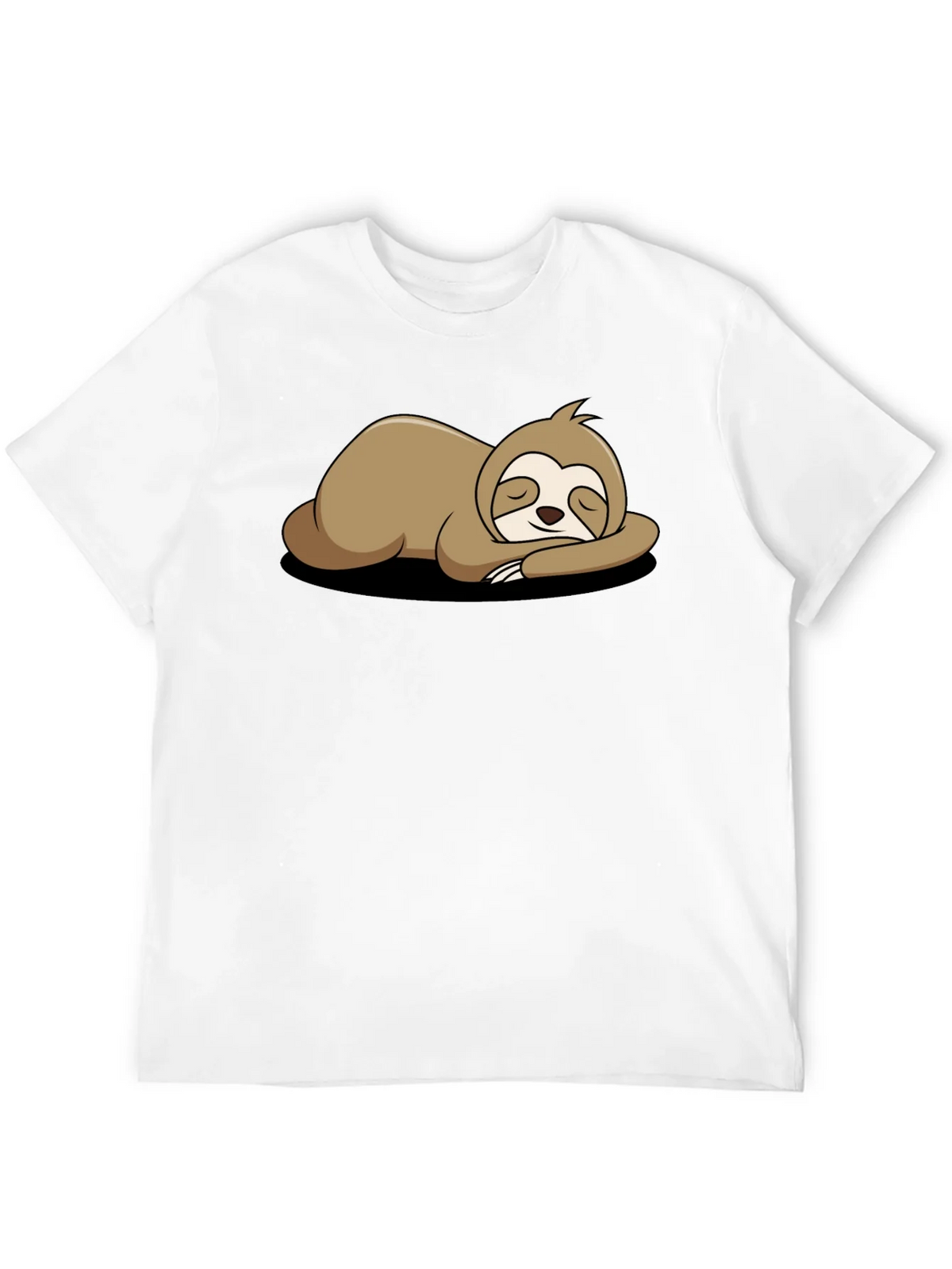 Relaxed Sloth Graphic Tee - Black Comfort