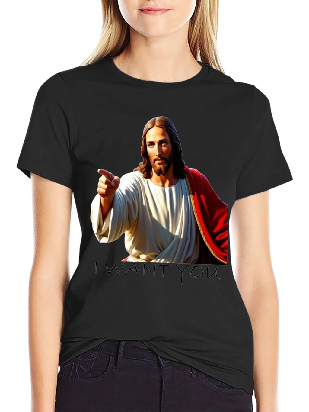 Jesus I Want You Black T-Shirt