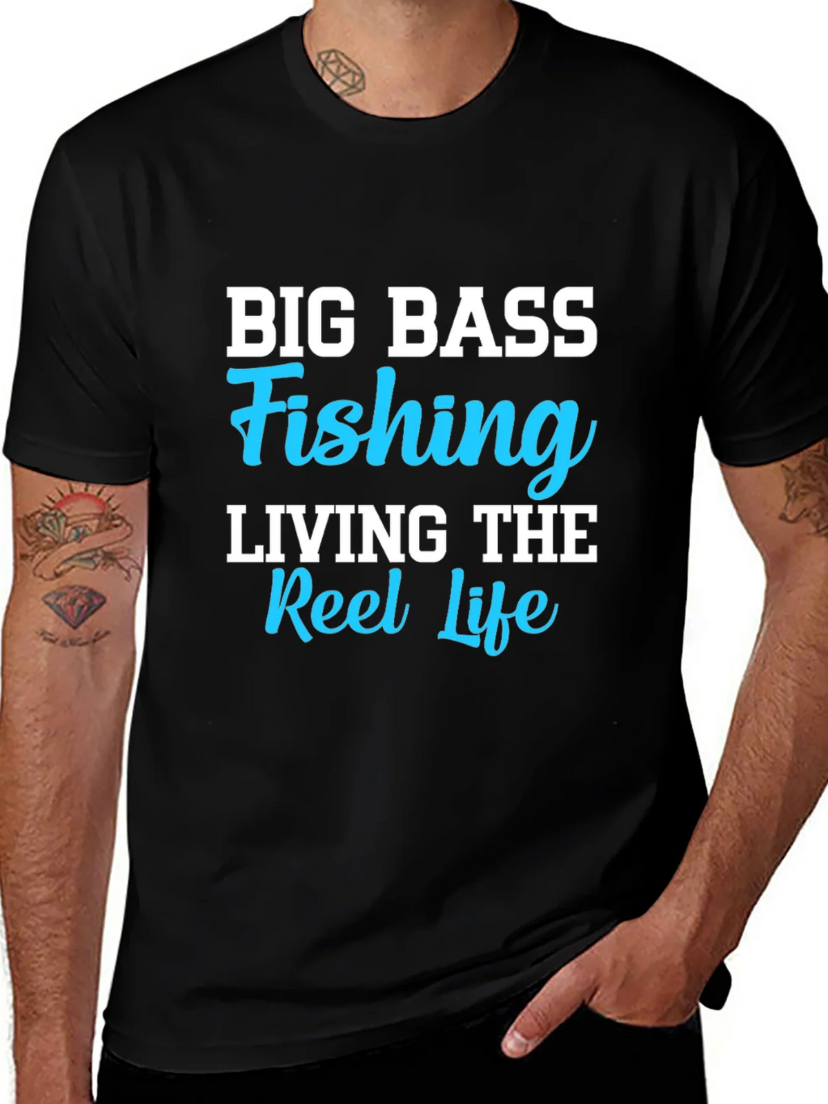 Big Bass Fishing T-Shirt - Reel Life Tee