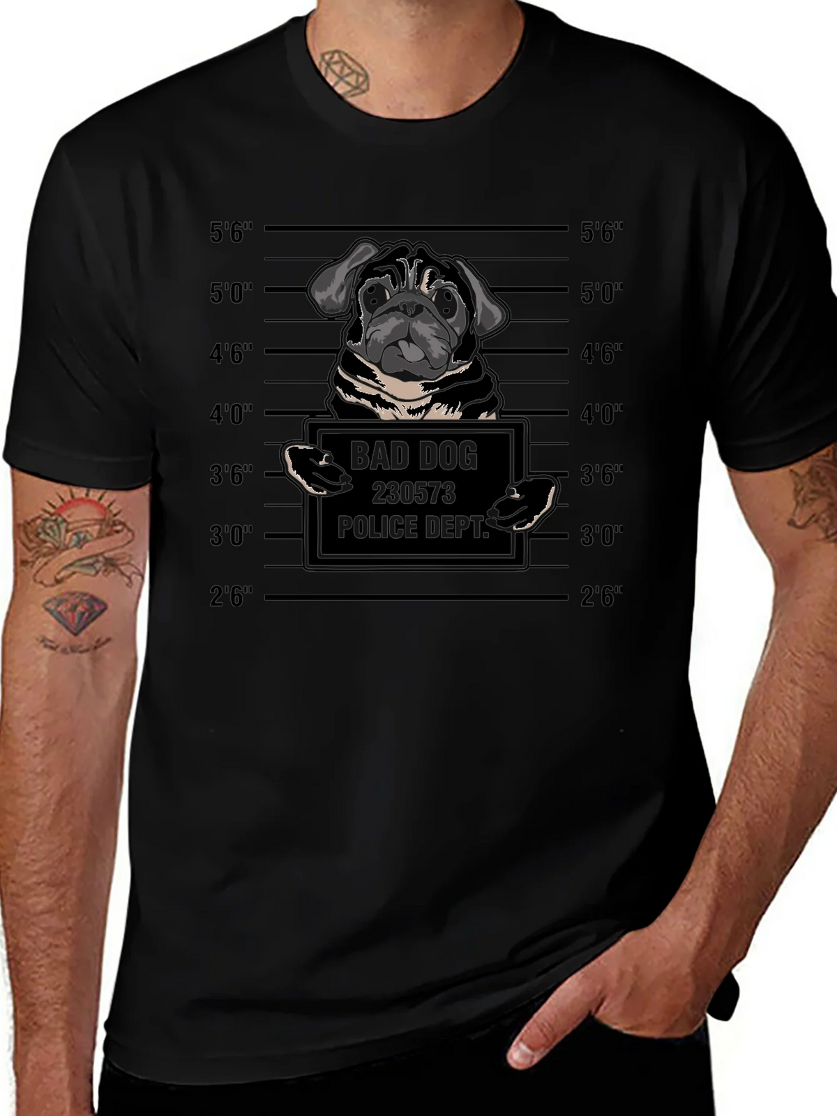 Bad Dog Mugshot Graphic Tee