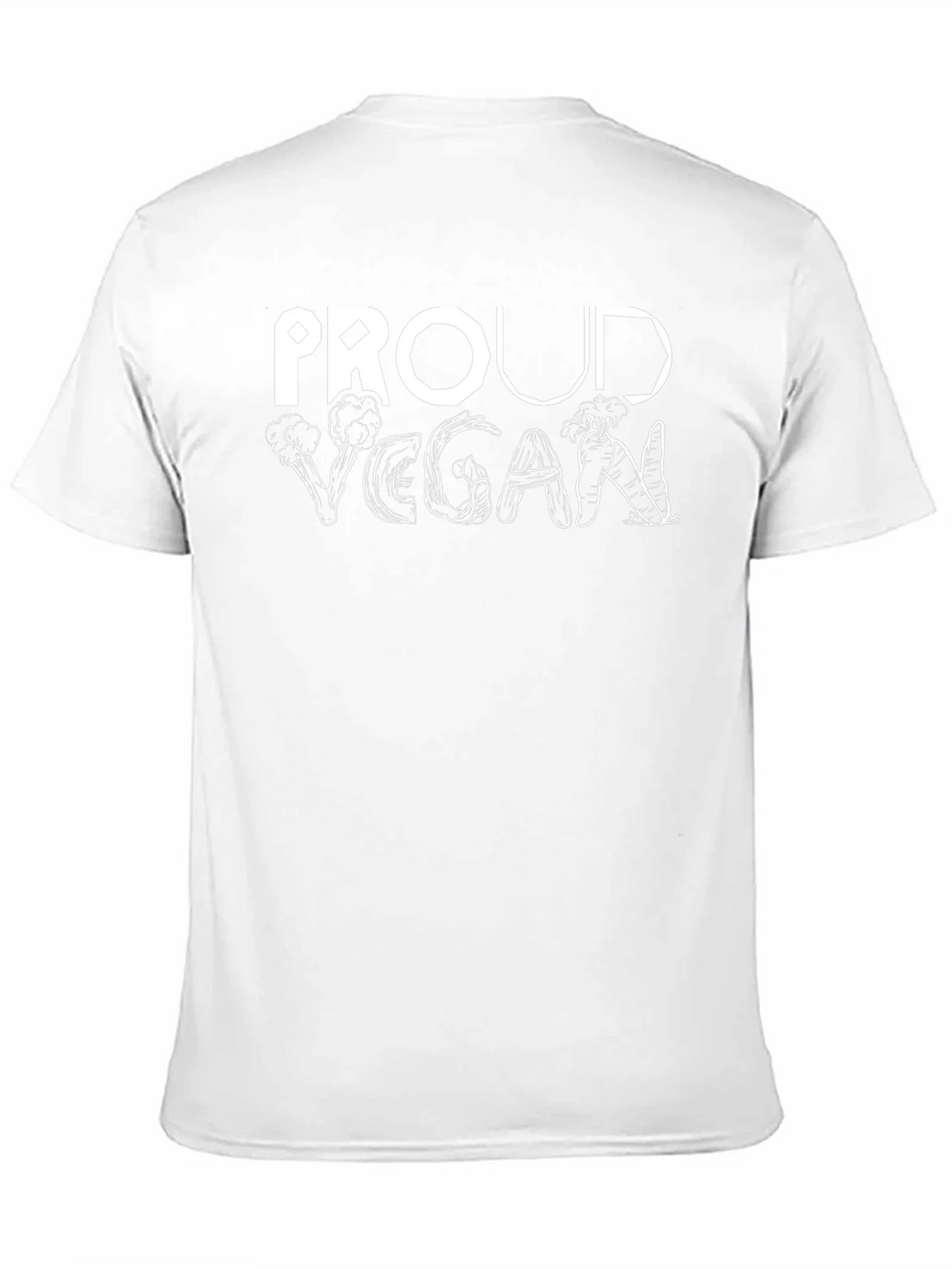 Proud Vegan T-Shirt: Vegetable Letter Design Unisex