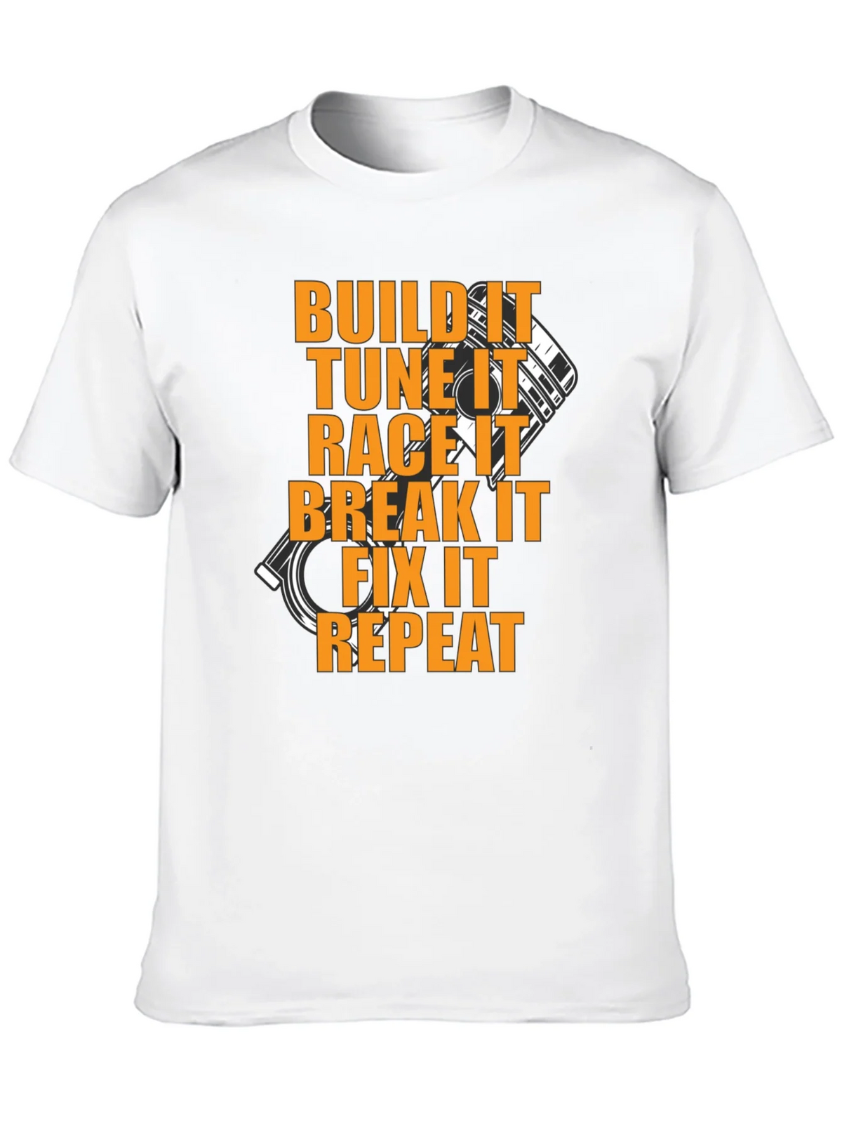 Build Tune Race Repeat Black T-Shirt