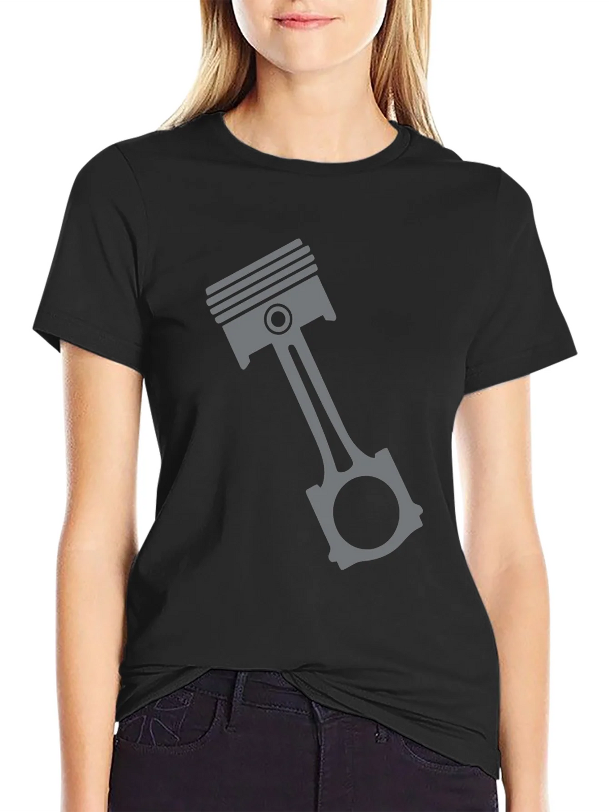 Piston Graphic Tee - Black Engine Enthusiast T-Shirt