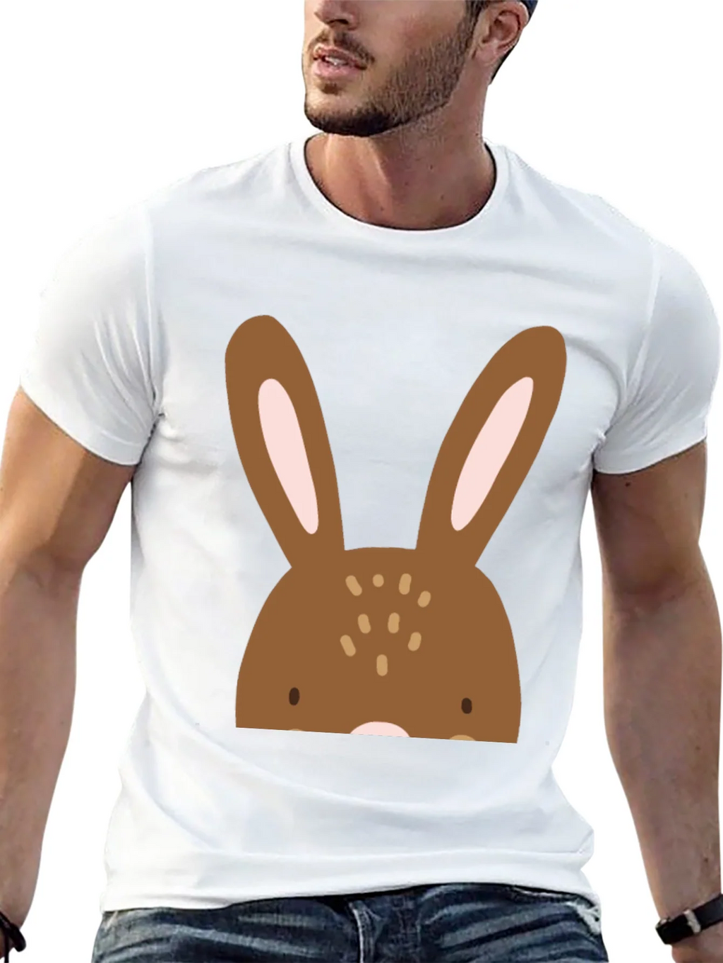 Bunny Graphic Black T-Shirt - Easter Ready!