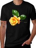 Rose Graphic Tee - Stylish Floral T-Shirt