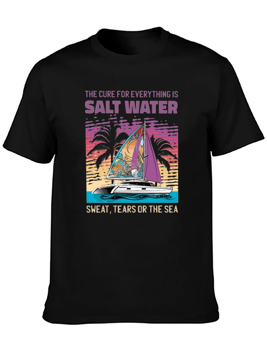Salt Water Cure Black Graphic Tee