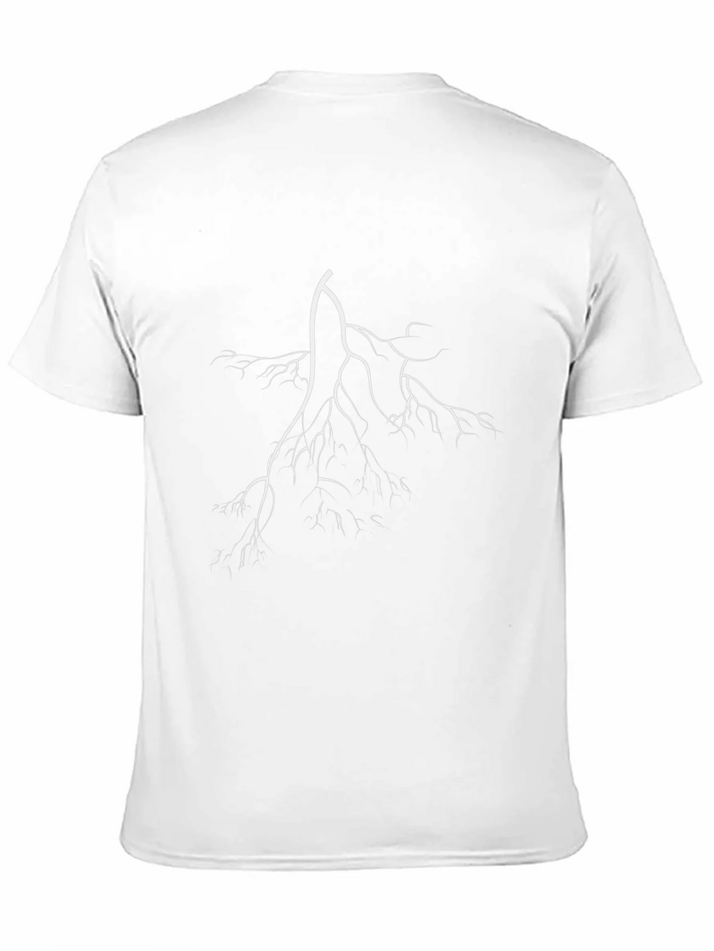 Black T-Shirt with White Lightning Bolt Graphic