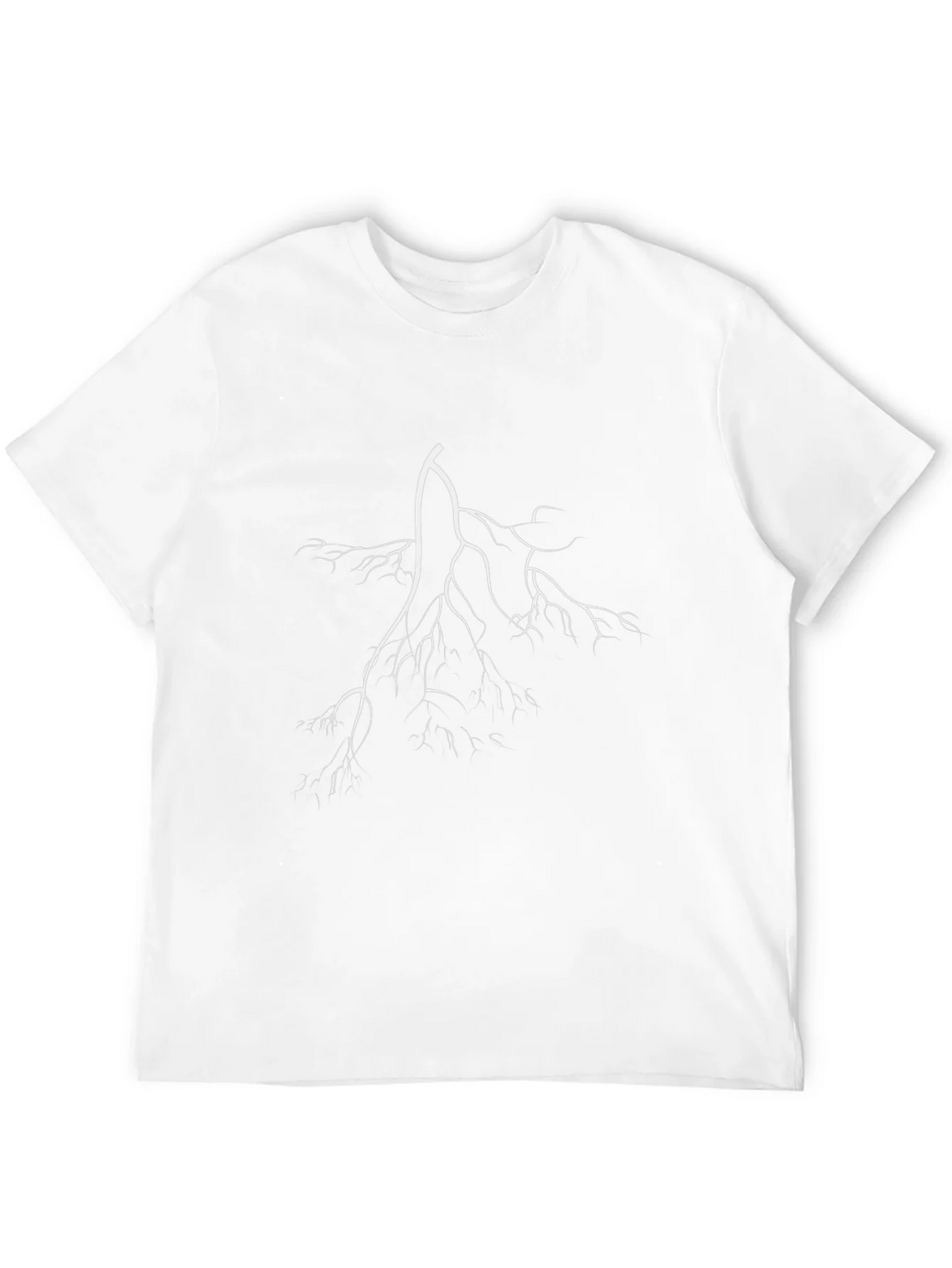 Black T-Shirt with White Lightning Bolt Graphic